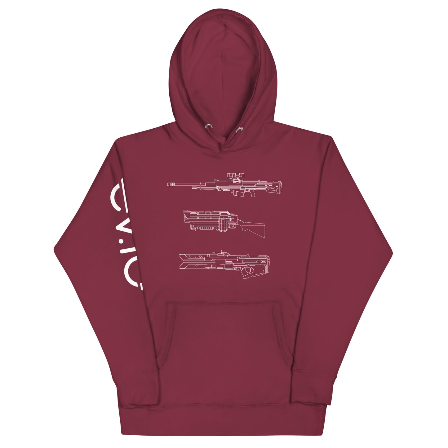 ev.io weapons unisex hoodie