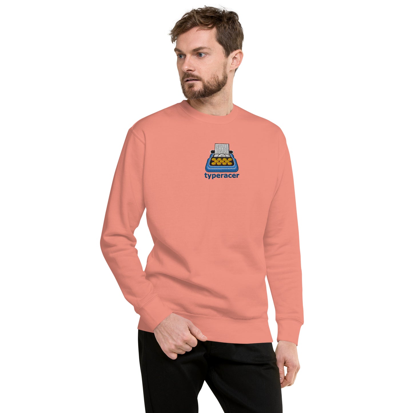 Typeracer logo unisex premium sweatshirt
